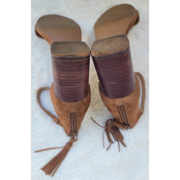 Seychelles brown suede block heel sandals - Picture 14 of 16